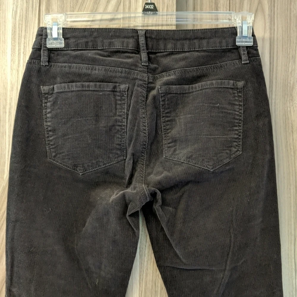 Loft Curvy Skinny Women's Size 0 Corduroy Pants - Dark Gray